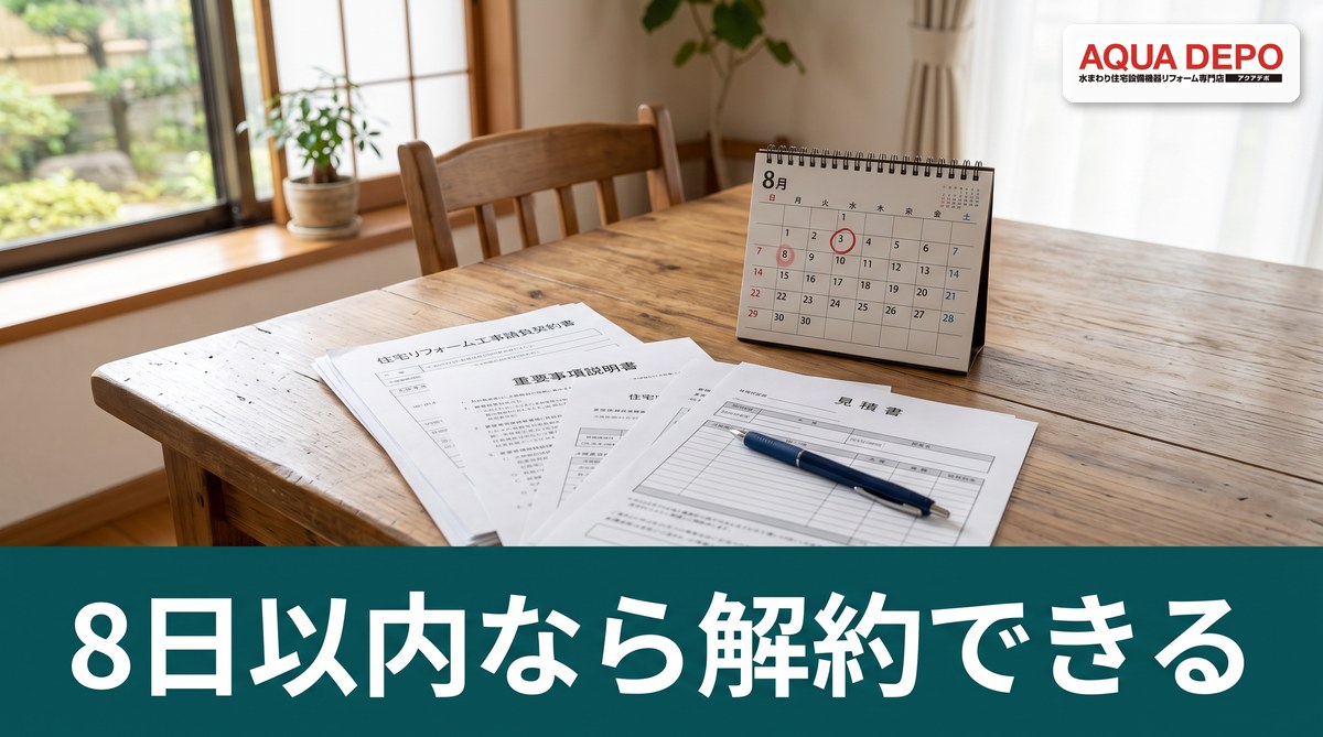 リフォーム契約は8日以内なら解約できる｜クーリング・オフの条件