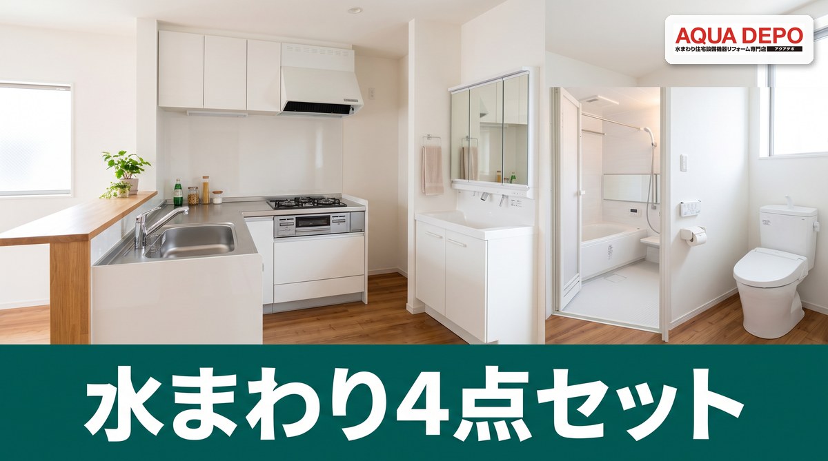 水まわり4点をまとめて替えるといくら？単品との金額を並べて比較