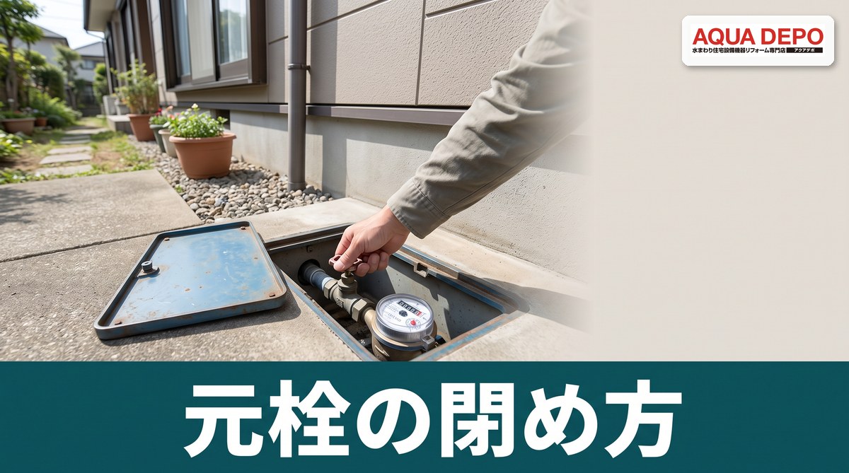 家全体の水を止める元栓の閉め方｜止水栓との違いと探す場所