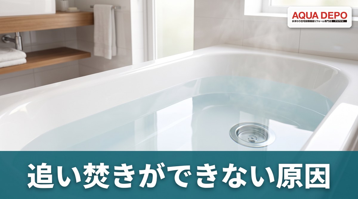お風呂の追い焚きができない・ぬるい原因はどこ？症状別の切り分けと対処法