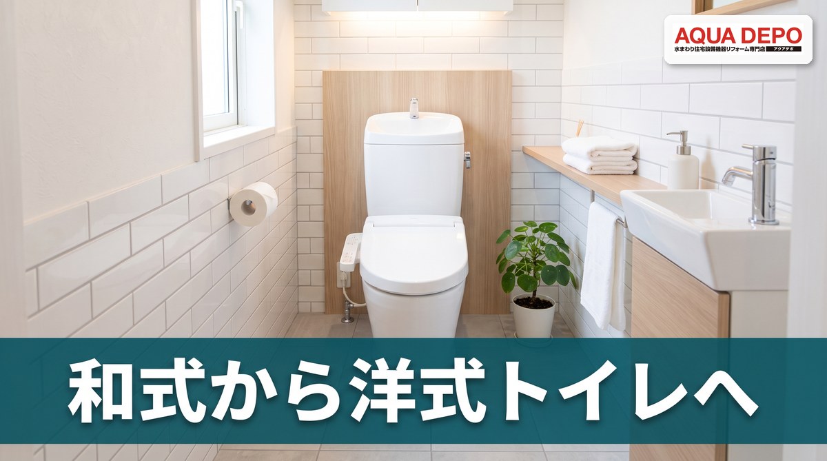 和式から洋式トイレへのリフォーム費用と工事日数｜段差床の解体がカギ