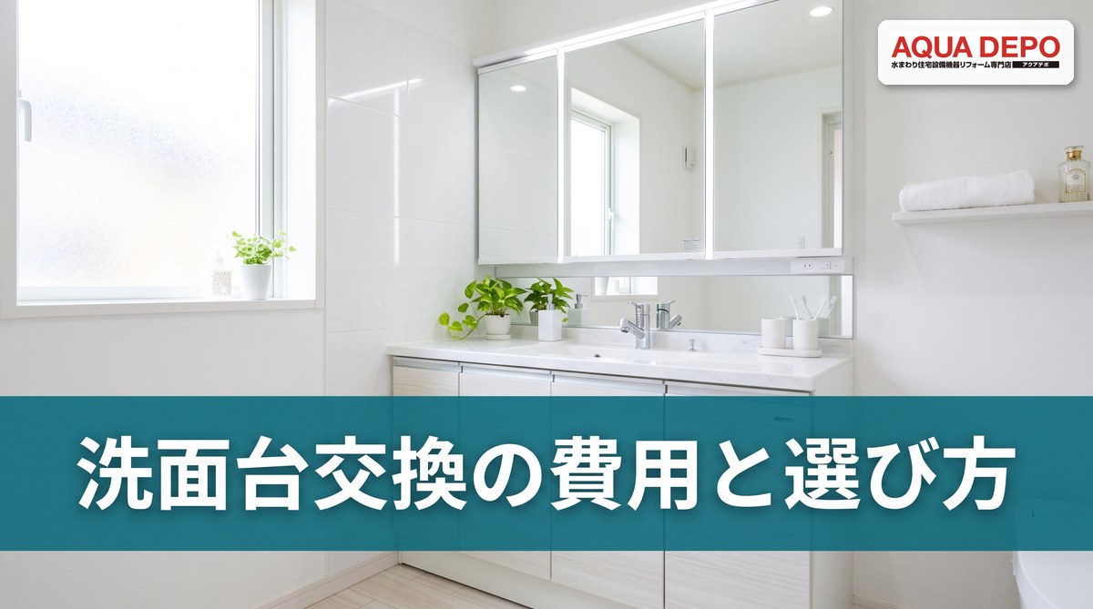 洗面台交換の費用と選び方｜サイズの測り方から人気の三面鏡まで